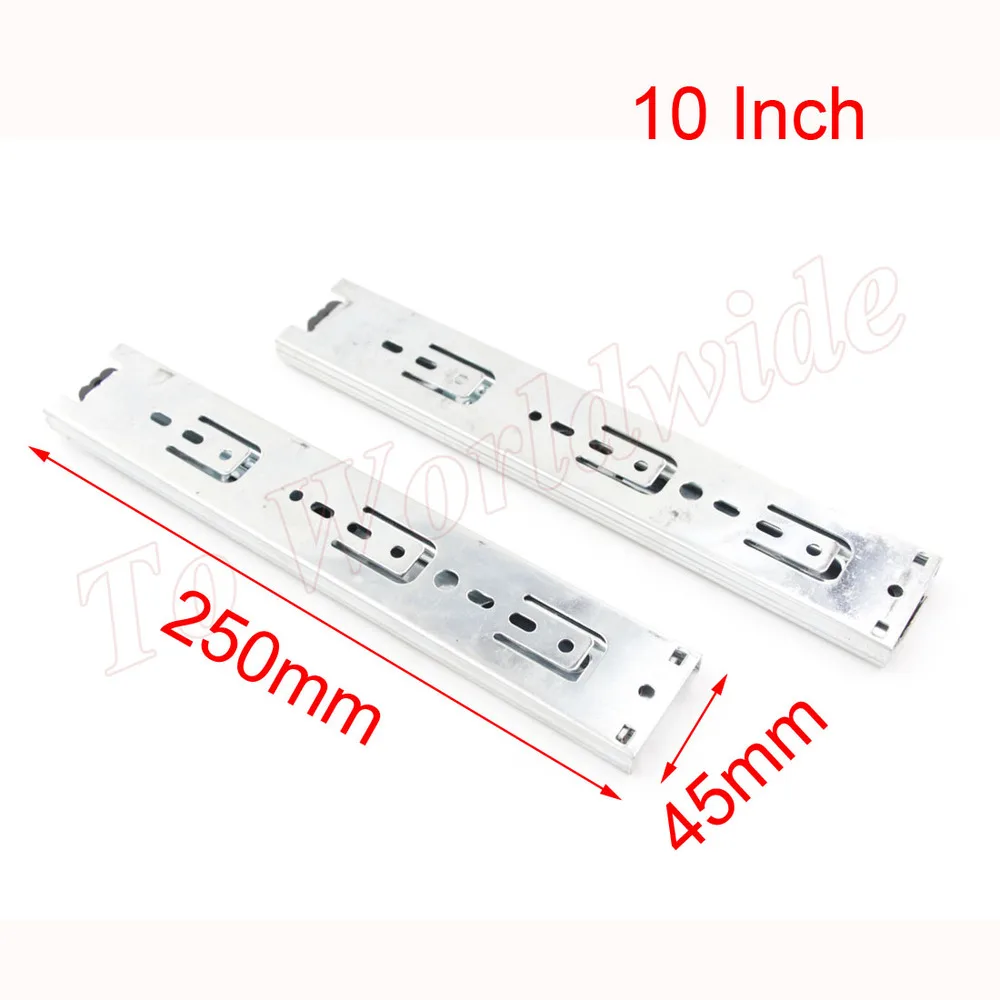 

Thickening Widening Triple Ball Road Third Section Track Furniture Hardware Slide Drawer Slides 10''