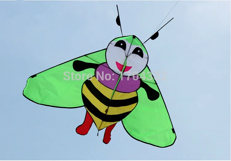 Бесплатная доставка Отдых на открытом воздухе Спорт коробки Пчелка кайт с ручкой и линии хорошо Летающий