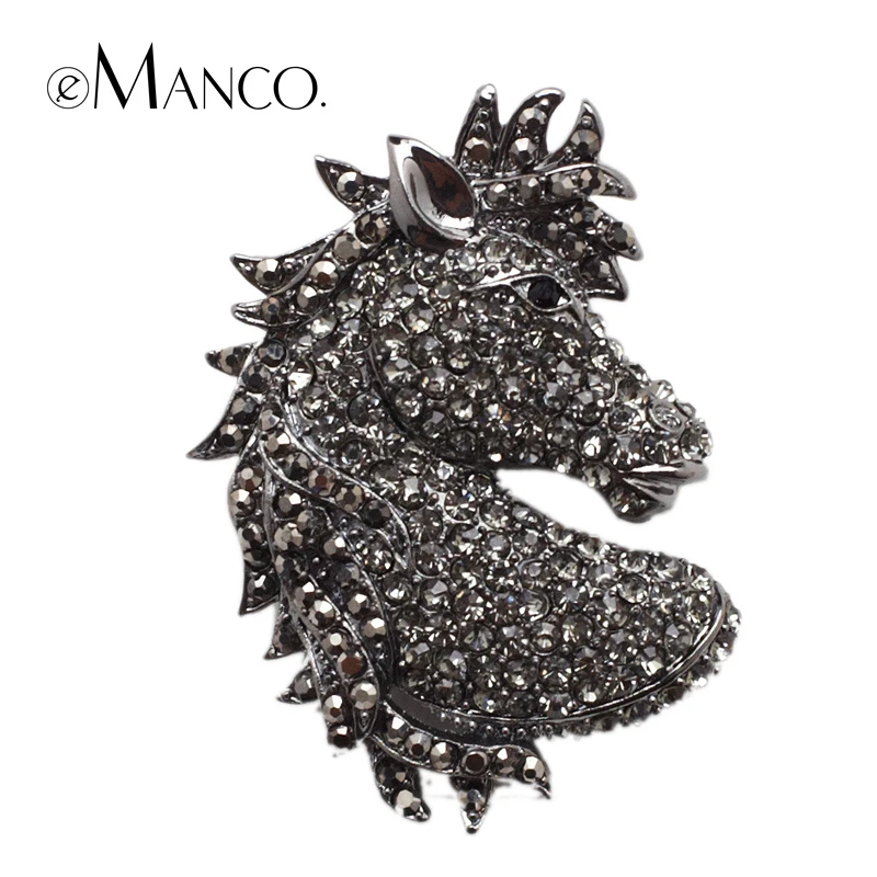 

eManco Full rhinestone Creative Horse Brooches New promotions High Quality Fashion bijoux Creative Christmas gift BR02766