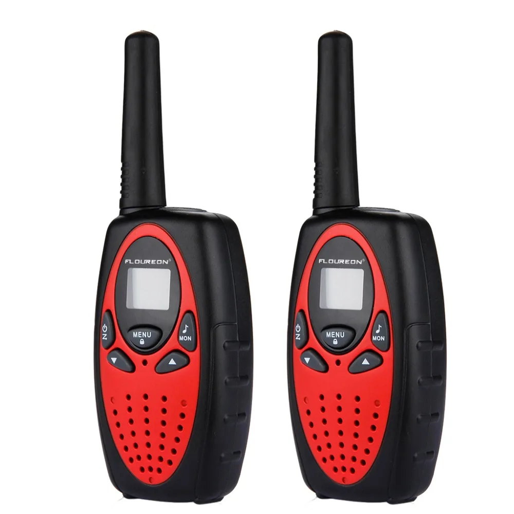 FLOUREON 8-канальный сетевой видеорегистратор Twin иди и болтай Walkie Talkie S PMR446MHZ 2-полосная Мини Радио 3 км Диапазон переговорные ЖК-дисплей Дисплей