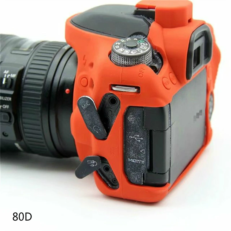 

Branches Soft Silicone Rubber Camera Body Case For Canon EOS 80D With Battery Opening