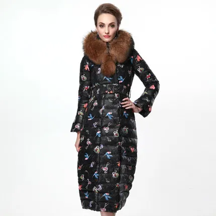 Cheap 2016 new hot winter Thicken Warm woman Down jacket Coats Parkas Outerwear Hooded Raccoon Fur collar  Slim long plus size 3XXXL