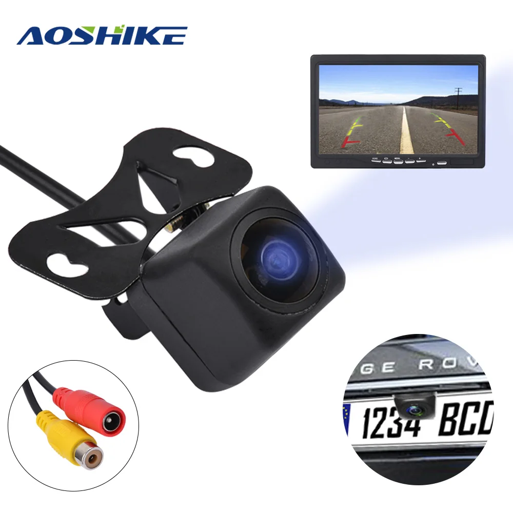AOSHIKE 7-дюймовый вождения Регистраторы автомобиля Зеркало заднего вида Регистраторы 1080P HD двойной Запись ips сенсорный Дисплей Ночное видение Видеорегистраторы для автомобилей - Название цвета: the car camera
