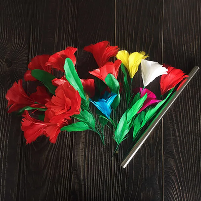Appearing Bouquets & Color Changing Flower Magic Tricks Wand to Feather Bouquet Magia Magician Stage Illusion Gimmick Props Fun Appearing Bouquets & Color Changing Flower Magic Tricks Wand to Feather Bouquet Magia Magician Stage Illusion Gimmick Props Fun