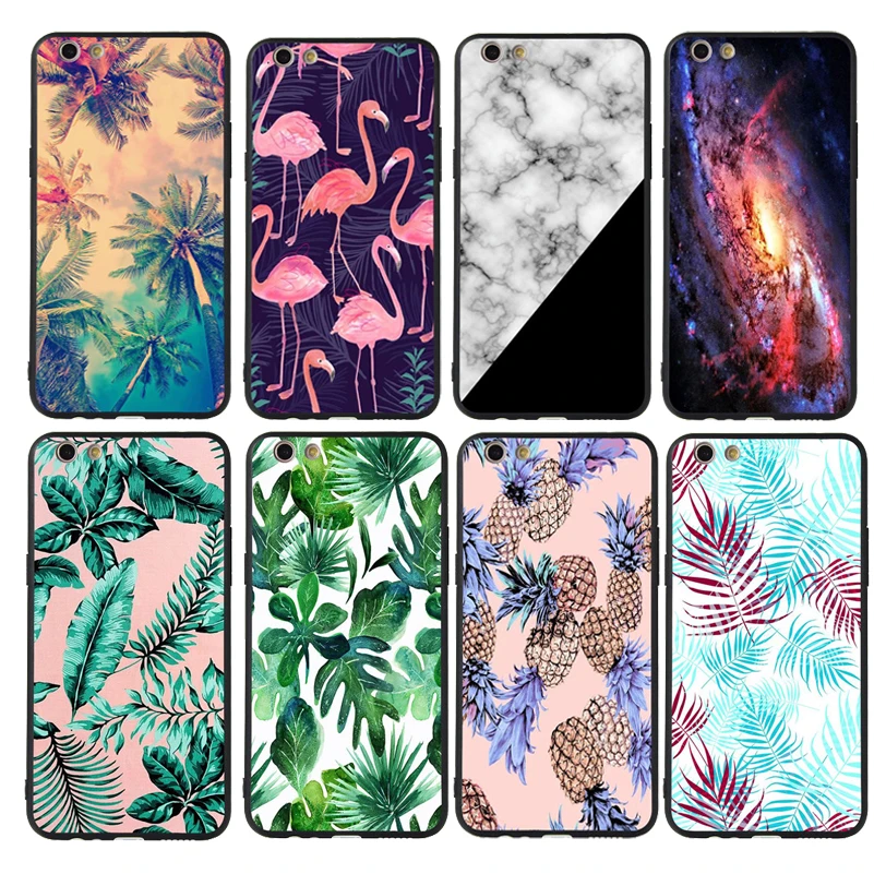 Чехол для телефона деревья Фламинго листья зеленый принт iPhone X 7 6 S XS MAX XR 8 Plus Coque