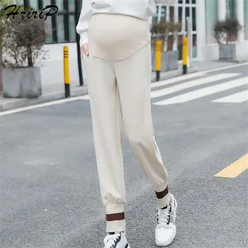 

Hzirip Belly New Style Casual Solid Casual Ankle Length Maternity Female Pregnant Elastic Simple Loose Harem Pants 3 Colors