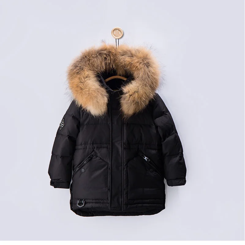 

HSSCZL boys girls duck down jackets 2019 boy new winter thicken kids baby infant outerwear child hooded children's clothing 2-6Y