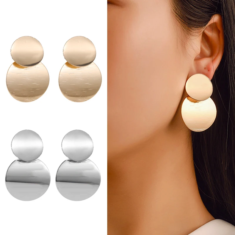 

Retro-classic round earring for women fashionable stud earrings