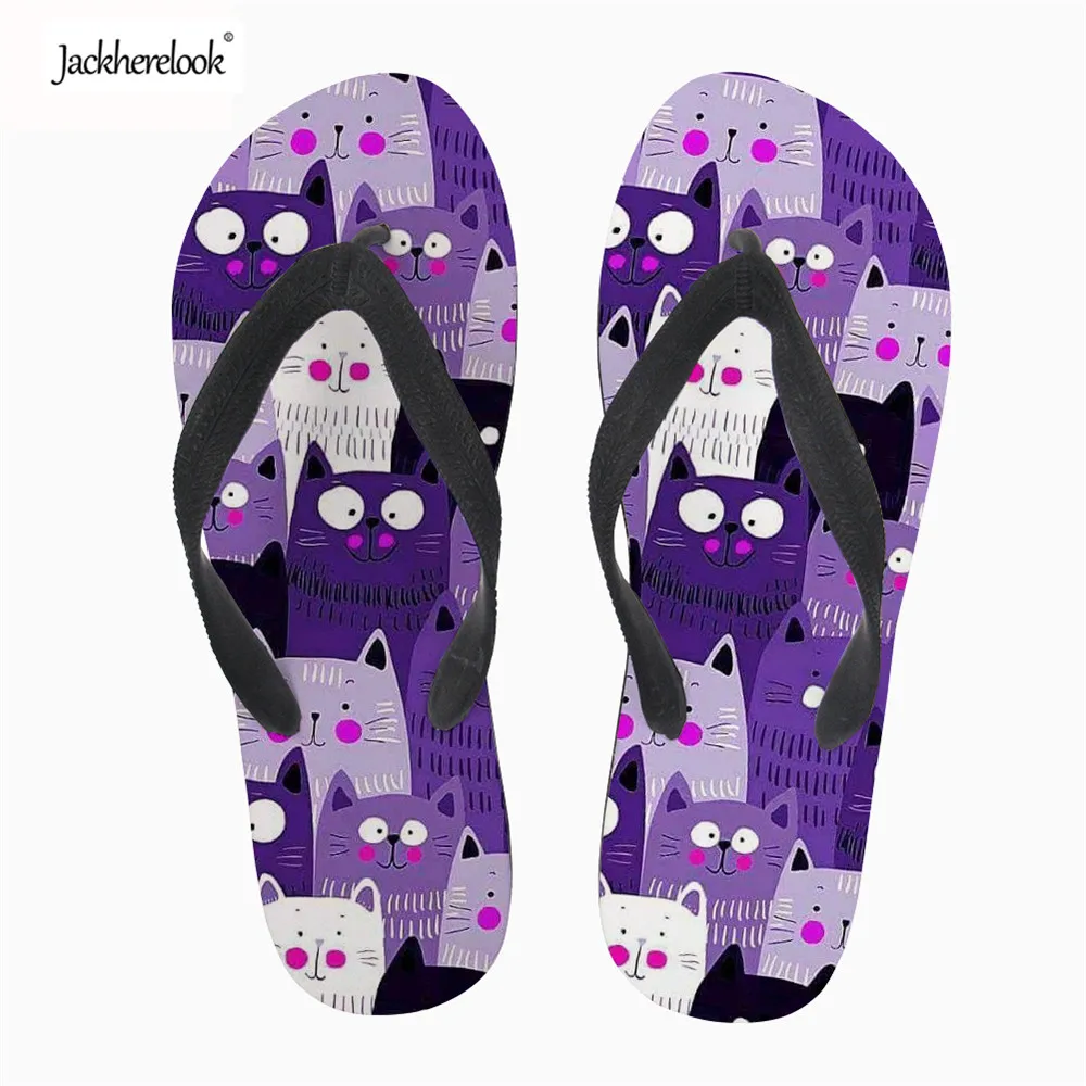 

Jackherelook Cartoon Girls Home Flip Flops Animal Cute Cat Brand Women Summer Slippers Beach Water Slip-on Flipflops Casual 2019