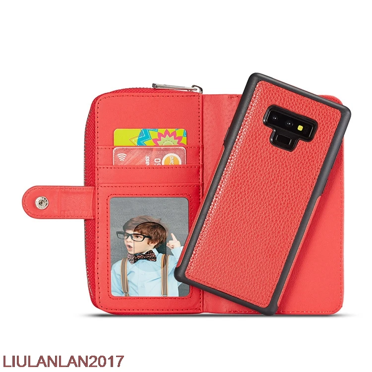 Чехол кобура для samsung Note9 Съемный PU кожаный кошелек магнетизм защитный чехол