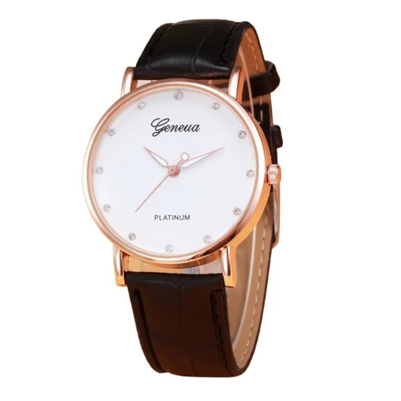 Women's watches casual watches Retro Design Leather Band Analog Alloy Quartz Wrist Watch Women Clock Relogio Feminino M07 (2)
