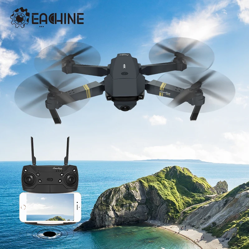 Eachine E58 WI-FI FPV с Широкий формат HD Камера высокое режим удержания Складная рукоятка Радиоуправляемый Дрон Quadcopter RTF