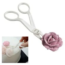Горячие 2 шт Съемник цветов из глазури ножниц обледенения формы для работы с сахарной мастикой Крем Цветок передача кухонная утварь инструмент для украшения