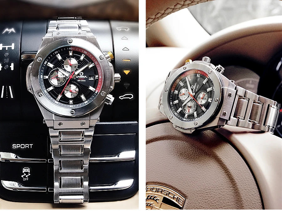 Relogio Masculino бренд CASIMA роскошные часы для мужчин 100 м водонепроницаемые светящиеся Спортивные кварцевые наручные часы Saat Reloj Hombre