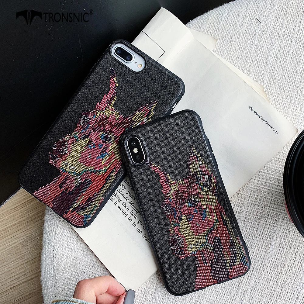 Чехол Tronsnic для телефона с собаками iPhone X XS MAX XR матовый чехол вышивкой 6S 6 7 8 Plus