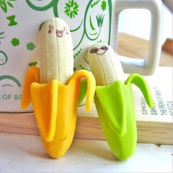 

4pcs. Creative Cute Banana Fruit Pencil Eraser New Children Learning Students Stationery