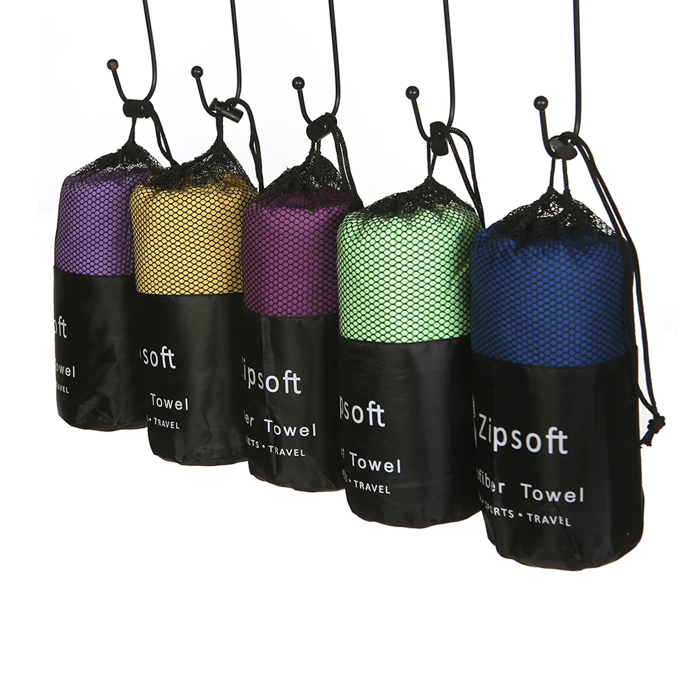 Zipsoft Sports Towels Beach Towel Microfiber Fabric Mesh Bag Quick-Drying Travel Blanket Swimming Camping Yoga Mat Christmas2021 3