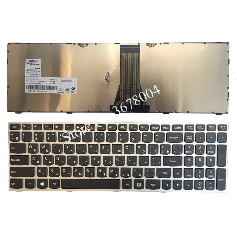 Новое российское изобретение для lenovo G50 Z50 B50-30 G50-70A G50-70H G50-30 G50-45 G50-70 G50-70m Z70-80 RU Клавиатура ноутбука silver