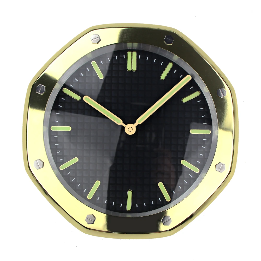 

1piece T6118 watch shape wall clock with luminous for home decortaion