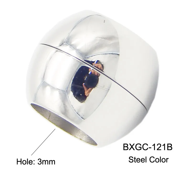 2 мм-6 мм отверстие 5 размеров Нержавеющая сталь круглый шар магнитные застежки для DIY кожаный шнур Браслеты ожерелья 20 штук BXGC-121 - Цвет: 3mm Hole