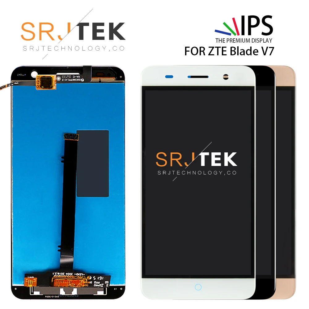 Srjtek 5,2 "для zte лезвие V7 ЖК-дисплей Экран сенсорная панель (диджитайзер) для zte V7 Дисплей сборки Запчасти для авто 1920*1080 с рамкой