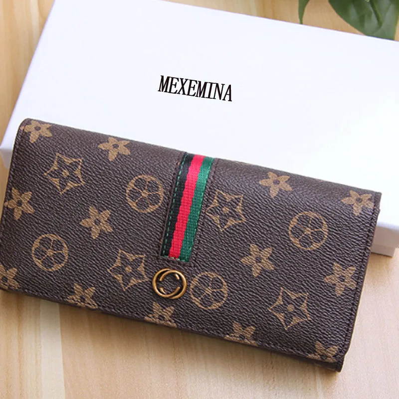 Ladies purse long folding purse fashion mobile phone bag card bag credit card bag