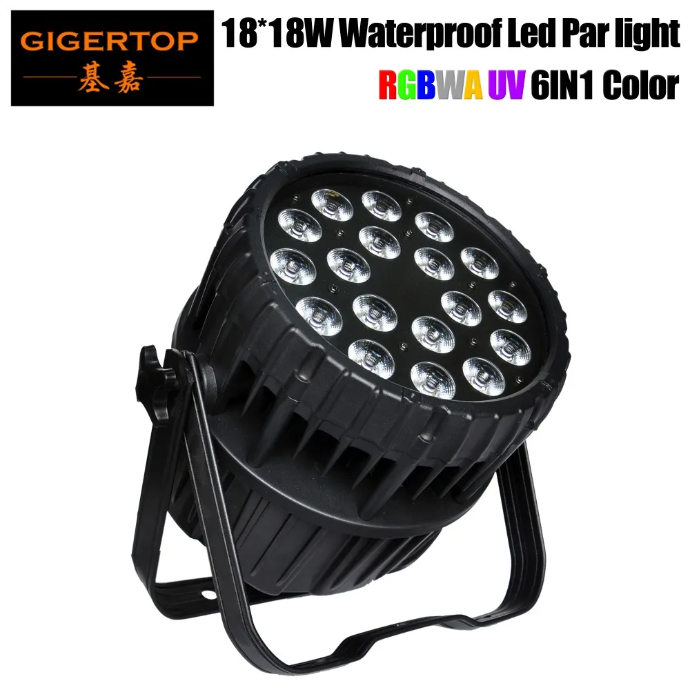 Водонепроницаемая светодиодная ламсветильник Gigertop TP-P115 300 Вт 18x18 RGBWA UV 6 в 1 6/10