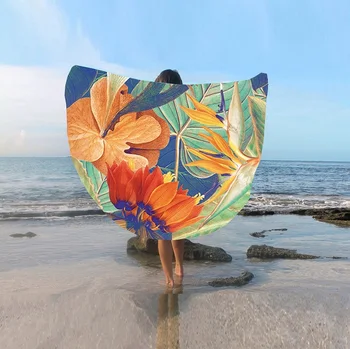 

2017 new European and American round beach cloth st06-1