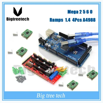 

3D Printer kit Reprap Mega 2560 R3 for arduino + 1pcs RAMPS 1.4 Controller + 4pcs A4988 Stepper Driver Module