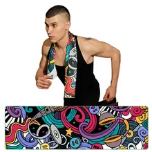 Спортзал спортивные Пилатес полотенце для купания из микрофибры пляж Открытый Походное полотенце для путешествий крутой печати Быстросохнущий