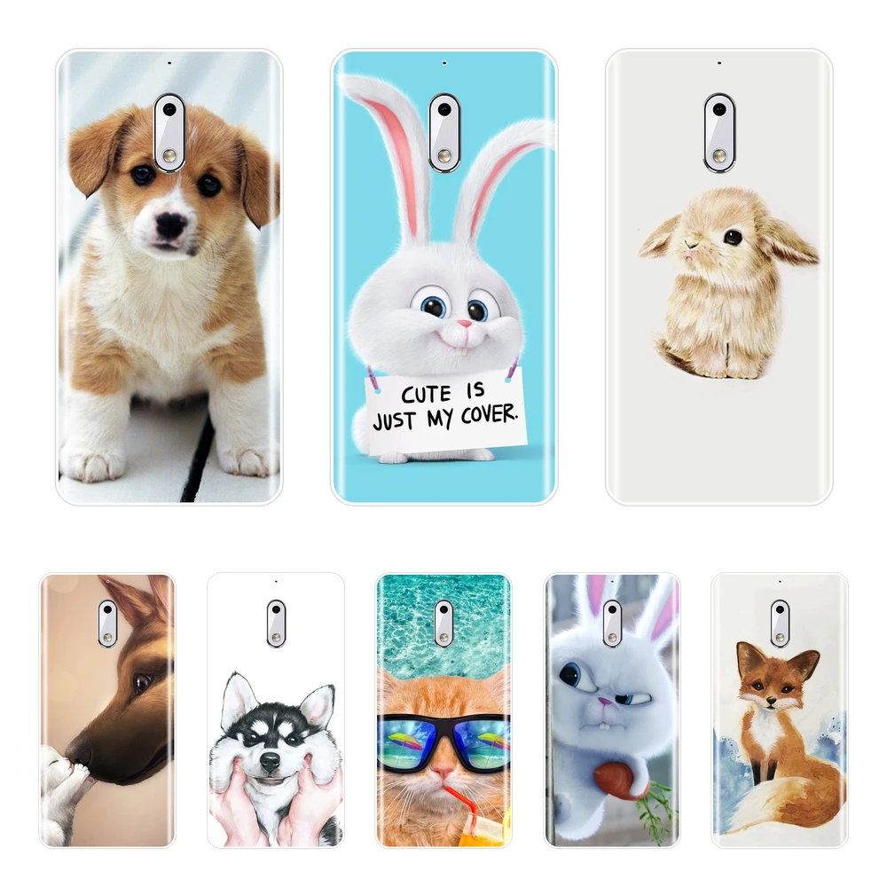 

Phone Case For Nokia 8 6 5 3 2 1 Soft TPU Cute Animal Back Cover For Nokia6 Nokia5 Nokia3 Nokia2 Nokia 7 Plus X6 Case Silicone