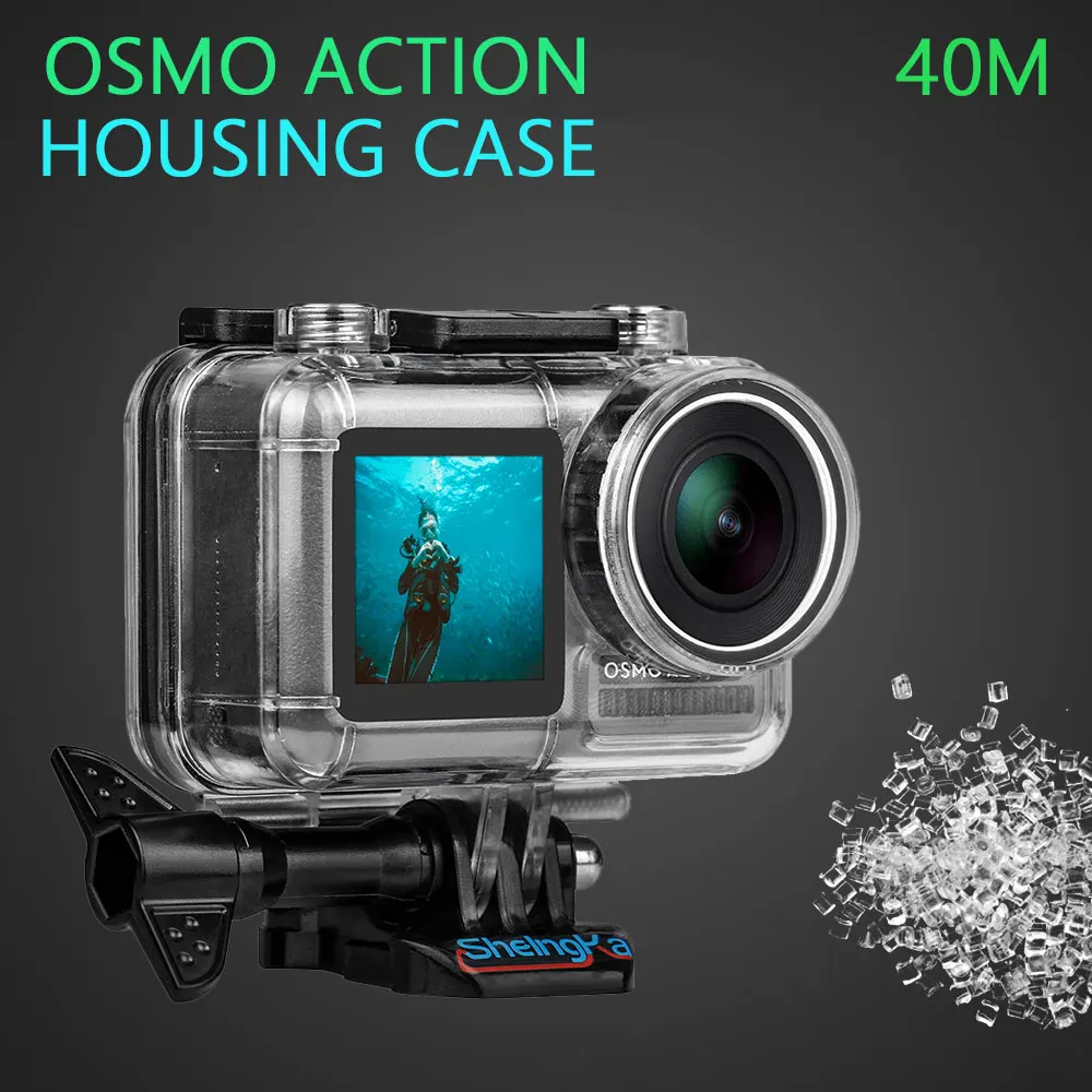 DJI OSMO ACTION 40 м водонепроницаемый корпус Чехол Водонепроницаемый чехол Защита для плавания погружение оболочка для Osmo Action аксессуары