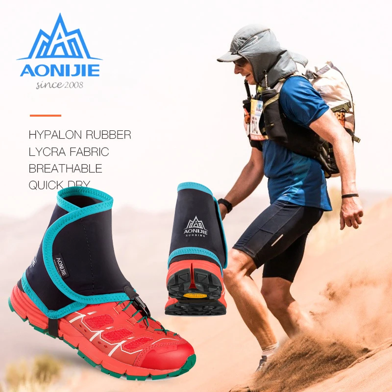 

AONIJIE Outdoor Unisex High Trail Reflective Gaiters Protective Sandproof Shoe Covers For Running Jogging Marathon Hiking