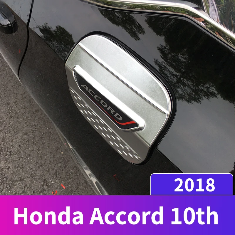 

ABS Chrome Car Refitting Exterior Oil Fuel Tank Gas Cap Cover Trim Sticker For Honda Accord 10th 2018 Car-styling Accessories