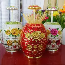 Европейский цинковый сплав металлический держатель зубочистки/автоматическая ручная резная коробка зубочистки держатель зубочистки KTV домашнее украшение YQT006