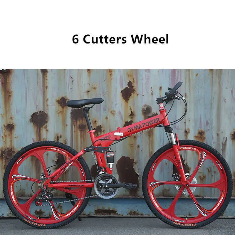Бренд, рама из углеродистой стали для горного велосипеда, 24/26 дюймов, колесо, двойной дисковый тормоз, 24/27 скоростей, для велосипеда, для улицы, для горного велосипеда, Mtb, Bicicleta - Цвет: 6 cutter red