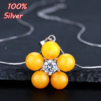 

6MM 100% 925 Sterling-Silver Color Pendant Blank with DIY Inlay Wax Turquoise Beads.