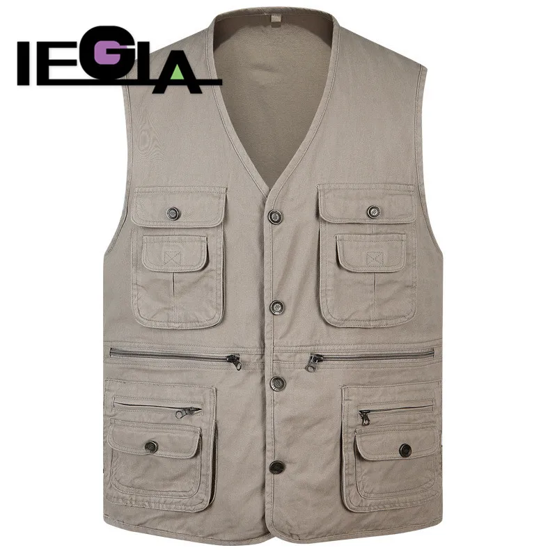 

Men Vest New Summer Travels Vests Breathable Vest Unloading Photographer Weskit Sleeveless Thin Jacket with Pocket L-4XL