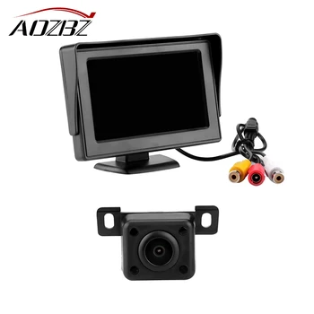 

AOZBZ Car Rearview Camera 4.3 Inch Car TFT LCD Rear View Display Monitor Kit with Waterproof Night Vision LED Wide Angle