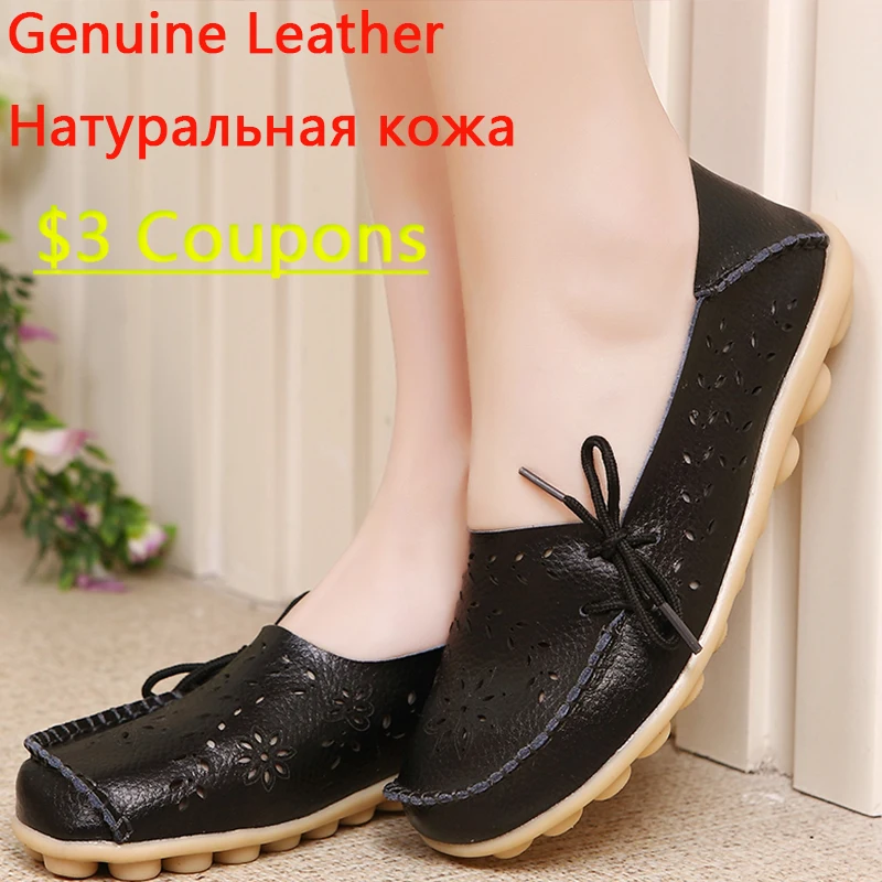

DoraTasia whoelsale dropship Soft genuine Leather women Shoes Woman flats Loafers Lady shoe Female Casual Driving Walking shoes
