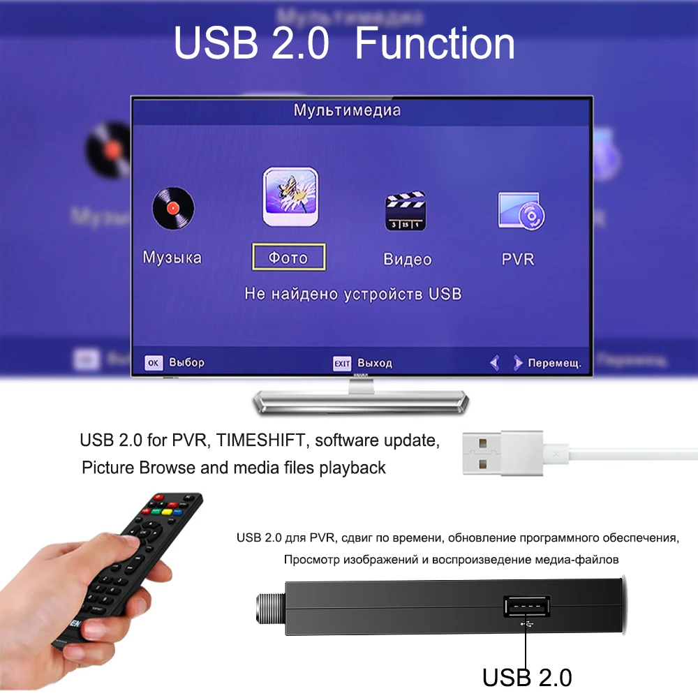 U2C DVB T2 Мини ТВ палка Youtube HDMI Wifi PVR H.264 1080P простая, чем Android цифровая тв приставка DVB-T2 тюнер для dvbt2 ТВ