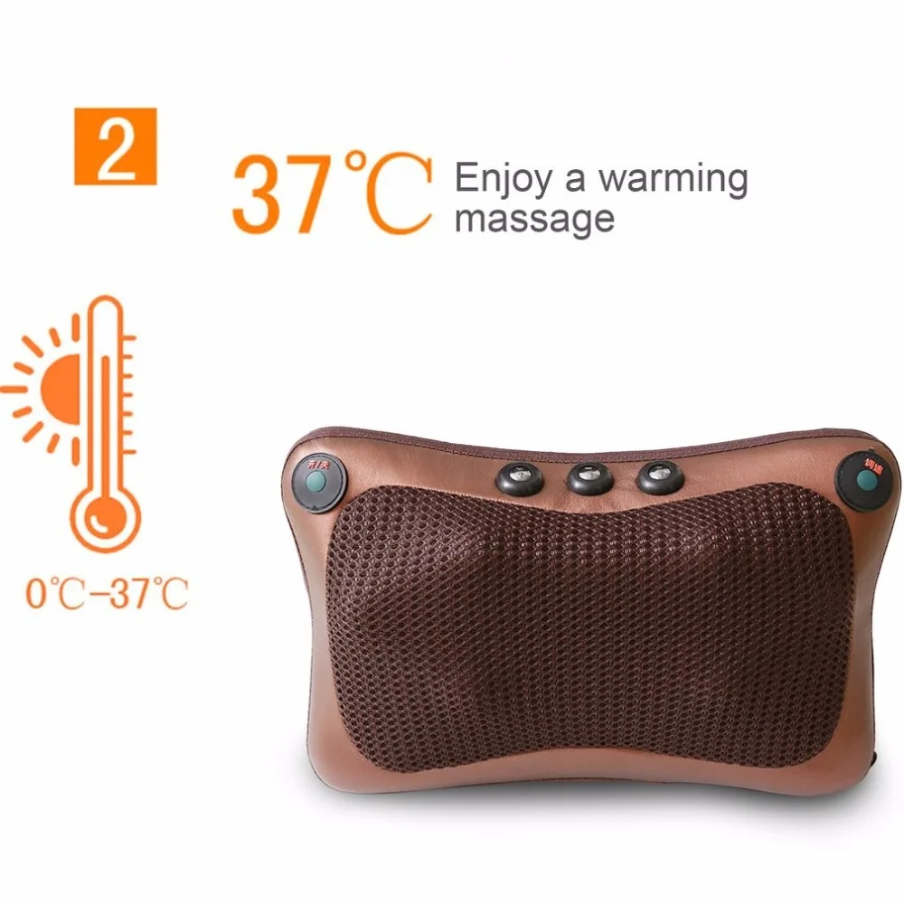 

Massage Pillow Cushion New Arrival Car Home Office 6 Heads Magnetic Therapy Electronic Neck Massager Neck Shoulder Back Waist