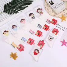 Носки с рисунком фудзийи, носки с принтом пёко Поко, милые забавные женские хлопковые носки, весенне-летние удобные дышащие Спортивные Повседневные нескользящие носки