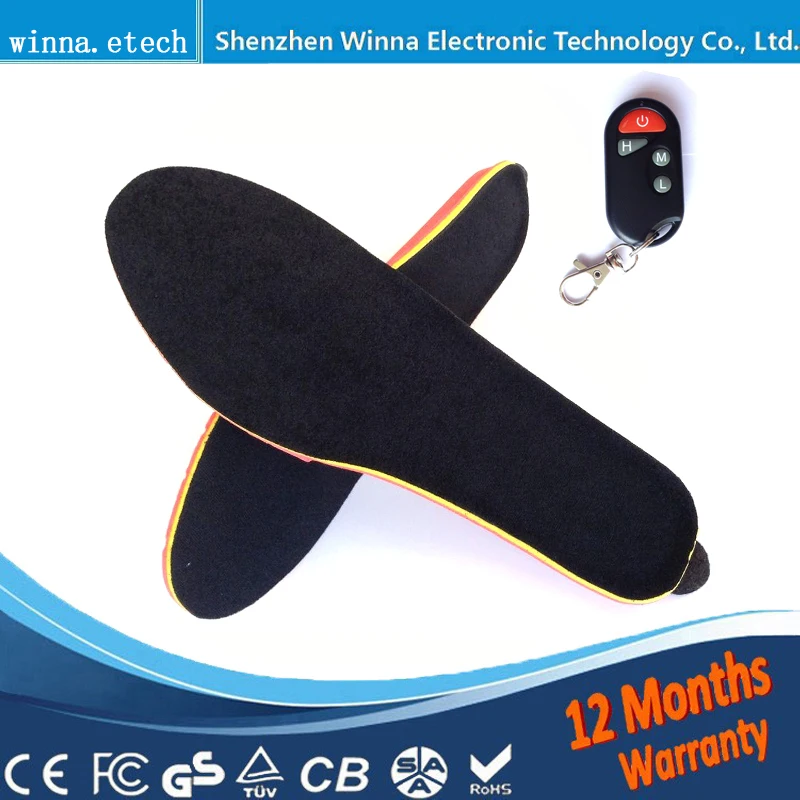 

Best gift electronic heated insoles with wireless winter warm insole woman man boots insoles size EUR 35-40