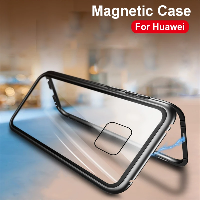

Magnetic Phone case for Huawei mate 20 lite light pro x case on for huawei p20 pro lite p10 plus mate 10 pro Magnetic Flip Cover