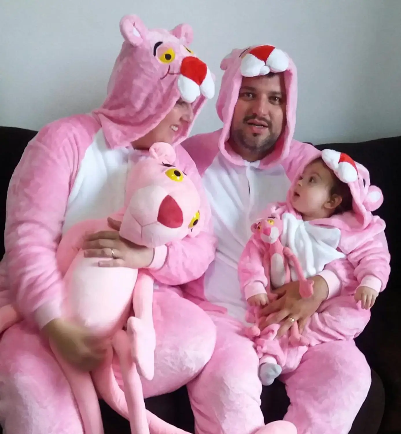 Розовый пантера дети кигуруми Onesie одеяло "Панда" комбинезоны взрослых