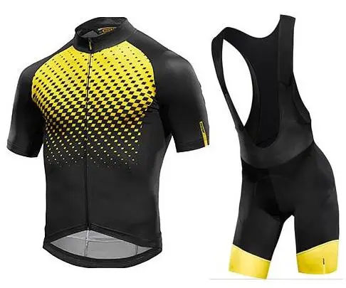 2019 Mavic Pro Team Лето Велоспорт Джерси Комплект Одежда для велопрогулок дышащая