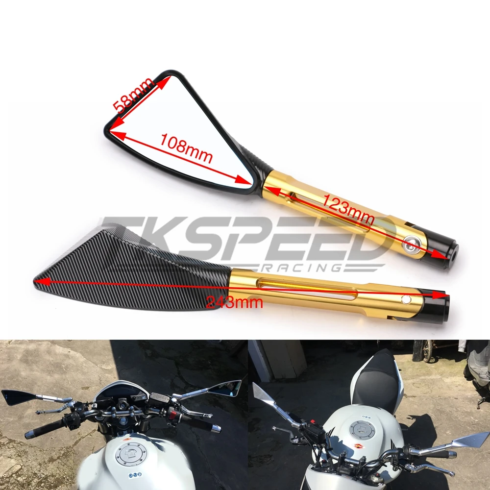 Универсальное алюминиевое полное зеркало заднего вида мотоцикла с ЧПУ для Yamaha BMW