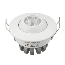 Регулируемый Круглый Мини Светодиодный точечный светильник светодиодный потолочный светильник 3 Вт поверхностного монтажа светильник лампы для шкафа