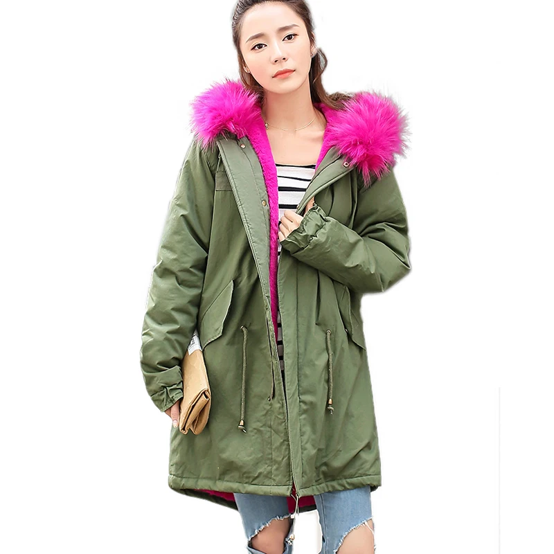 2016 winter jackets women coats Fox Fur Thickening collar